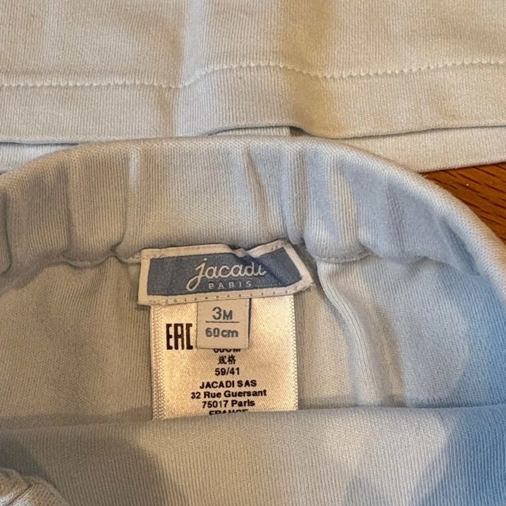 Jacadi Light Blue boy shirt and short Set